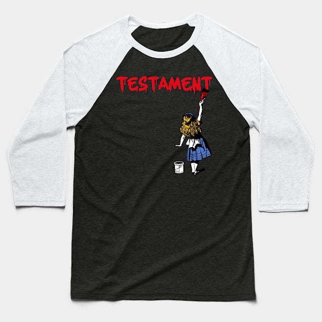 testament and red girl Baseball T-Shirt by j and r